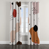 Mid Century Modern Abstract Art Neutral Pastel Blackout Window Curtains HELGA - 2 Panels - Nursery Curtains