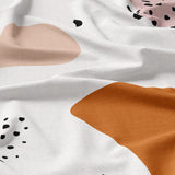 Mid Century Modern Abstract Art Neutral Cotton Duvet Cover Set HELGA