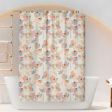 Abstract Minimalist Flowers Pastel Botanical Floral Shower Curtain ELVA