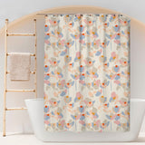 Abstract Minimalist Flowers Pastel Botanical Floral Shower Curtain ELVA