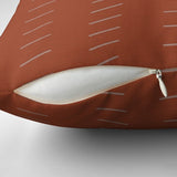 Minimalist Terracotta Rust Burnt Orange Ivory Throw Pillow Cover NIAMEY