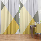 Scandinavian Minimalist Yellow Gray Blackout Window Curtain CHARLOTTE