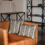Scandinavian Geometric Black White Throw Pillow Cover DOUALA