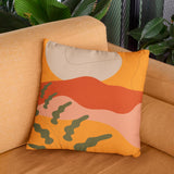 Southwestern Landscape Boho Orange Throw Pillow Cover DESERT