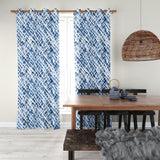 Shibori Indigo Blue Tie-Dye Minimalist Blackout Window Curtain SIDRA