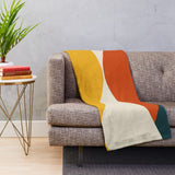 Colorful Desert Abstract Mid Century Modern Fleece Throw Blanket DUNES