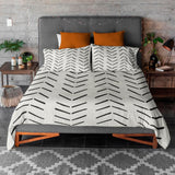 African Black Off-White Ethnic Mudcloth Cotton Duvet Cover Set IMAMU
