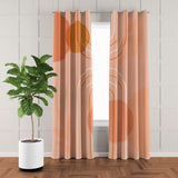 Mid Century Modern Salmon Pink Blackout Window Curtains CLARA - 2 Panels - Nursery Curtains