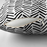 African Mudcloth Print Black White Throw Pillow Cover ZAIRE