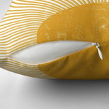 Mid Century Modern Yellow Sun Sunburst Boho Throw Pillow Cover SURYA