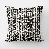 Triangle Shibori Black Off-White Throw Pillow Cover INDAH