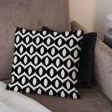Scandinavian Geometric Black Off-White Throw Pillow Cover INGER