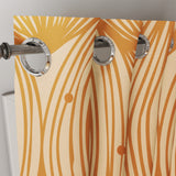 Abstract Decorative Geometric Mustard Yellow Blackout Window Curtain JADE