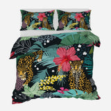 Jungle Animal Jaguar Tropical Cotton Duvet Cover Set JAGUAR