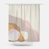 Abstract Shapes Pastel Earthy Neutral Minimalist Shower Curtain JALEN