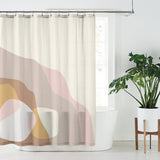 Abstract Shapes Pastel Earthy Neutral Minimalist Shower Curtain JALEN