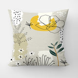 Abstract Beige Yellow Retro Throw Pillow Cover JOLENE