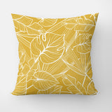 Mustard Yellow Botanical Tropical Throw Pillow Cover JOSY