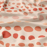 Mid Century Modern Earthy Tones Terracotta Dots Cotton Duvet Cover Set KAIRA