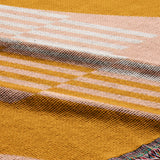 Mid Century Retro Geometric Abstract Art Cotton Woven Throw Blanket KARI