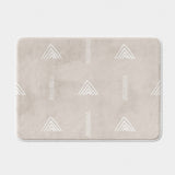 Scandinavian Minimalist Geometric Beige Bath Mat KELDA