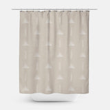 Scandinavian Minimalist Geometric Beige Shower Curtain KELDA