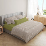 Scandinavian Minimalist Geometric Beige Cotton Duvet Cover Set KELDA