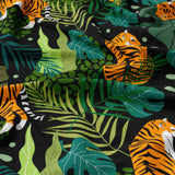 Tigers And Leaves Boho Jungle Tropical Cotton Duvet Cover Set KENDARI