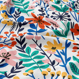 Multicolor Tiny Wild Flowers Botanical Floral Cotton Duvet Cover Set LANEY