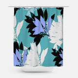 Laurel Tree Botanical Teal Blue Shower Curtain LAUREL