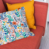 Multicolor Tiny Wild Flowers Botanical Floral Throw Pillow Cover LANEY