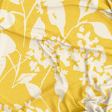 White Lilac Flowers Botanical Yellow Farmhouse Floral Tablecloth LILIAC