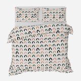 Scandinavian Pastel Geometric Nordic Cotton Duvet Cover Set LINNE