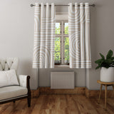 Scandinavian Nordic Beige White Neutral Blackout Window Curtain LUANDA