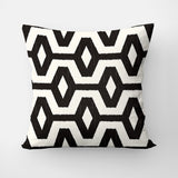 Scandinavian Black White Geometric Throw Pillow Cover ODA