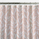 Floral Leafy Olive Branch Scandinavian Pale Pink Shower Curtain MAJA