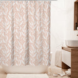 Floral Leafy Olive Branch Scandinavian Pale Pink Shower Curtain MAJA