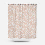 Floral Leafy Olive Branch Scandinavian Pale Pink Shower Curtain MAJA