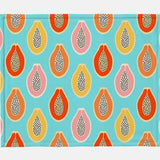 Papaya Fruit Tropical Summer Blue Cotton Placemats FITRIA - Set of 2