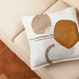 Abstract Art Terracotta Blush Ivory Beige Boho Throw Pillow Cover ADELE