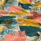 Monstera Exotic Tropical Plants Multicolor Cotton Duvet Cover Set FIDAH