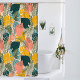 Monstera Exotic Tropical Plants Leaves Multicolor Shower Curtain FIDAH