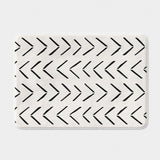 African Black Off-White Ethnic Mudcloth Farmhouse Bath Mat IMAMU