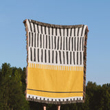 Mid Century Geometric Abstract Art Cotton Woven Throw Blanket NAGY