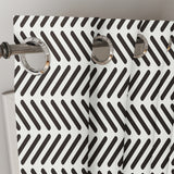 Ethnic Geometric Black White Mudcloth Blackout Window Curtain NAIROBI