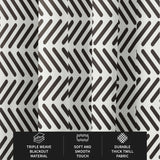 Ethnic Geometric Black White Mudcloth Blackout Window Curtain NAIROBI