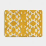 African Mustard Yellow Mudcloth Ethnic Boho Bath Mat NALA