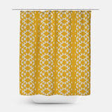 African Mudcloth Ethnic Mustard Yellow Boho Shower Curtain NALA