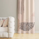 Abstract Art Scandinavian Neutral Pastel Mid Century Modern Blackout Window Curtains NEUTRA - 2 Panels - Nursery Curtains