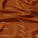 Minimalist Terracotta Rust Burnt Orange Ivory Cotton Duvet Cover Set NIAMEY